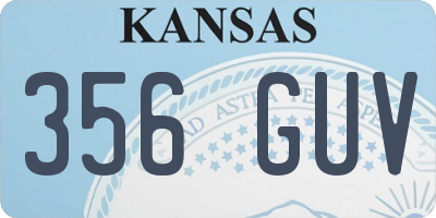 KS license plate 356GUV