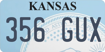 KS license plate 356GUX