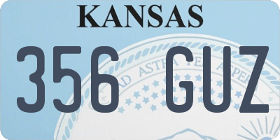 KS license plate 356GUZ
