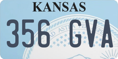 KS license plate 356GVA