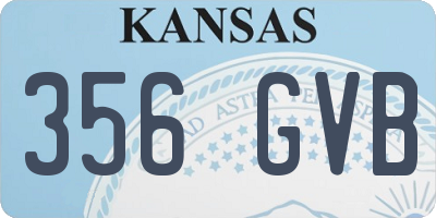 KS license plate 356GVB