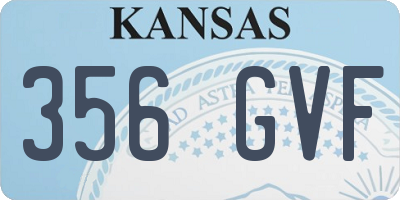 KS license plate 356GVF