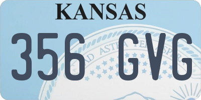 KS license plate 356GVG