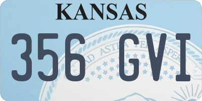 KS license plate 356GVI