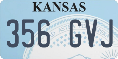 KS license plate 356GVJ