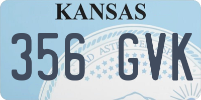 KS license plate 356GVK