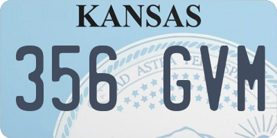 KS license plate 356GVM