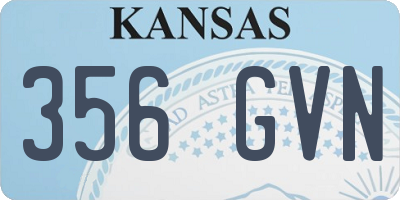 KS license plate 356GVN