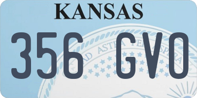 KS license plate 356GVO
