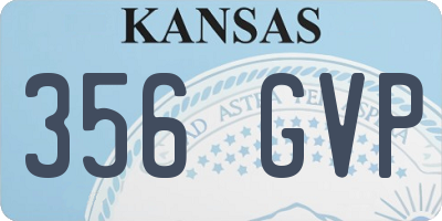 KS license plate 356GVP