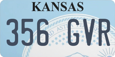KS license plate 356GVR