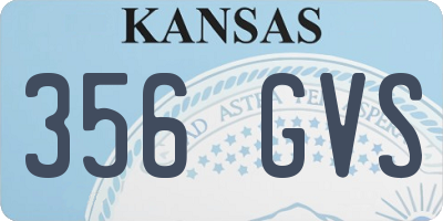 KS license plate 356GVS