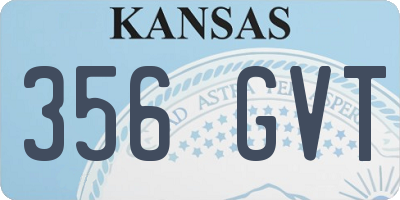 KS license plate 356GVT