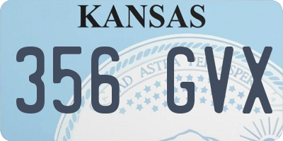 KS license plate 356GVX