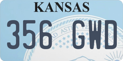 KS license plate 356GWD