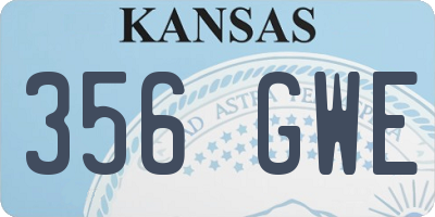 KS license plate 356GWE