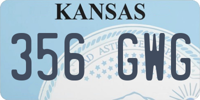 KS license plate 356GWG