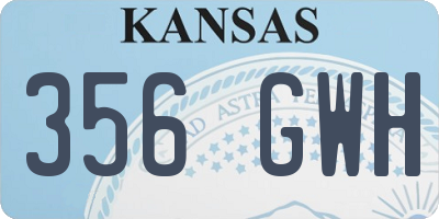 KS license plate 356GWH