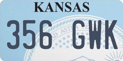 KS license plate 356GWK