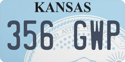 KS license plate 356GWP