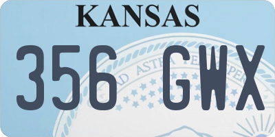KS license plate 356GWX