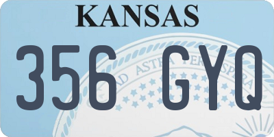 KS license plate 356GYQ