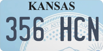 KS license plate 356HCN