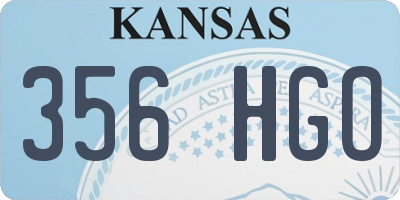 KS license plate 356HGO