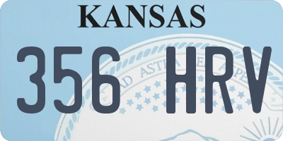 KS license plate 356HRV