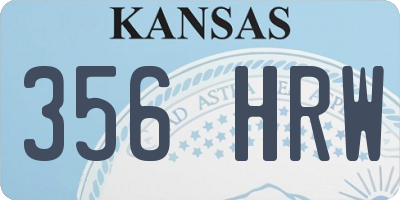 KS license plate 356HRW