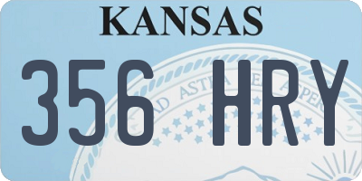 KS license plate 356HRY