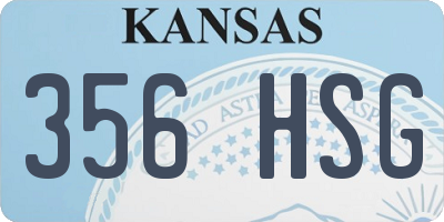KS license plate 356HSG