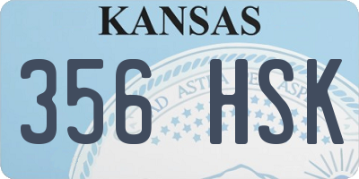 KS license plate 356HSK