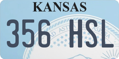 KS license plate 356HSL
