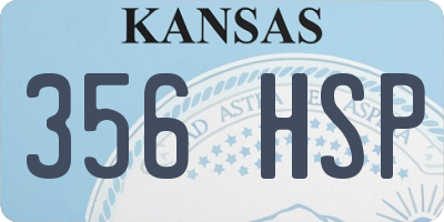 KS license plate 356HSP