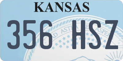 KS license plate 356HSZ