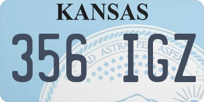 KS license plate 356IGZ