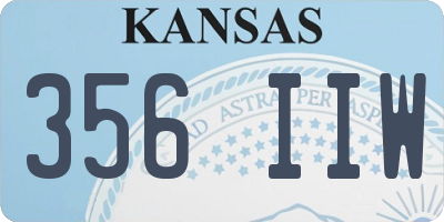 KS license plate 356IIW