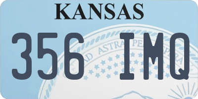 KS license plate 356IMQ
