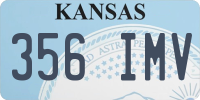 KS license plate 356IMV