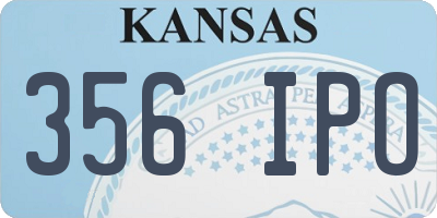 KS license plate 356IPO