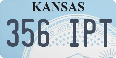 KS license plate 356IPT