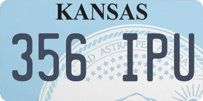 KS license plate 356IPU