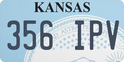KS license plate 356IPV