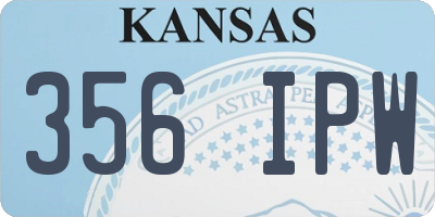 KS license plate 356IPW