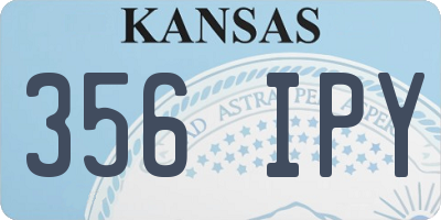 KS license plate 356IPY