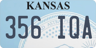 KS license plate 356IQA