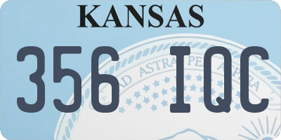 KS license plate 356IQC