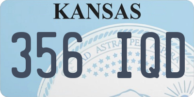 KS license plate 356IQD