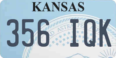 KS license plate 356IQK